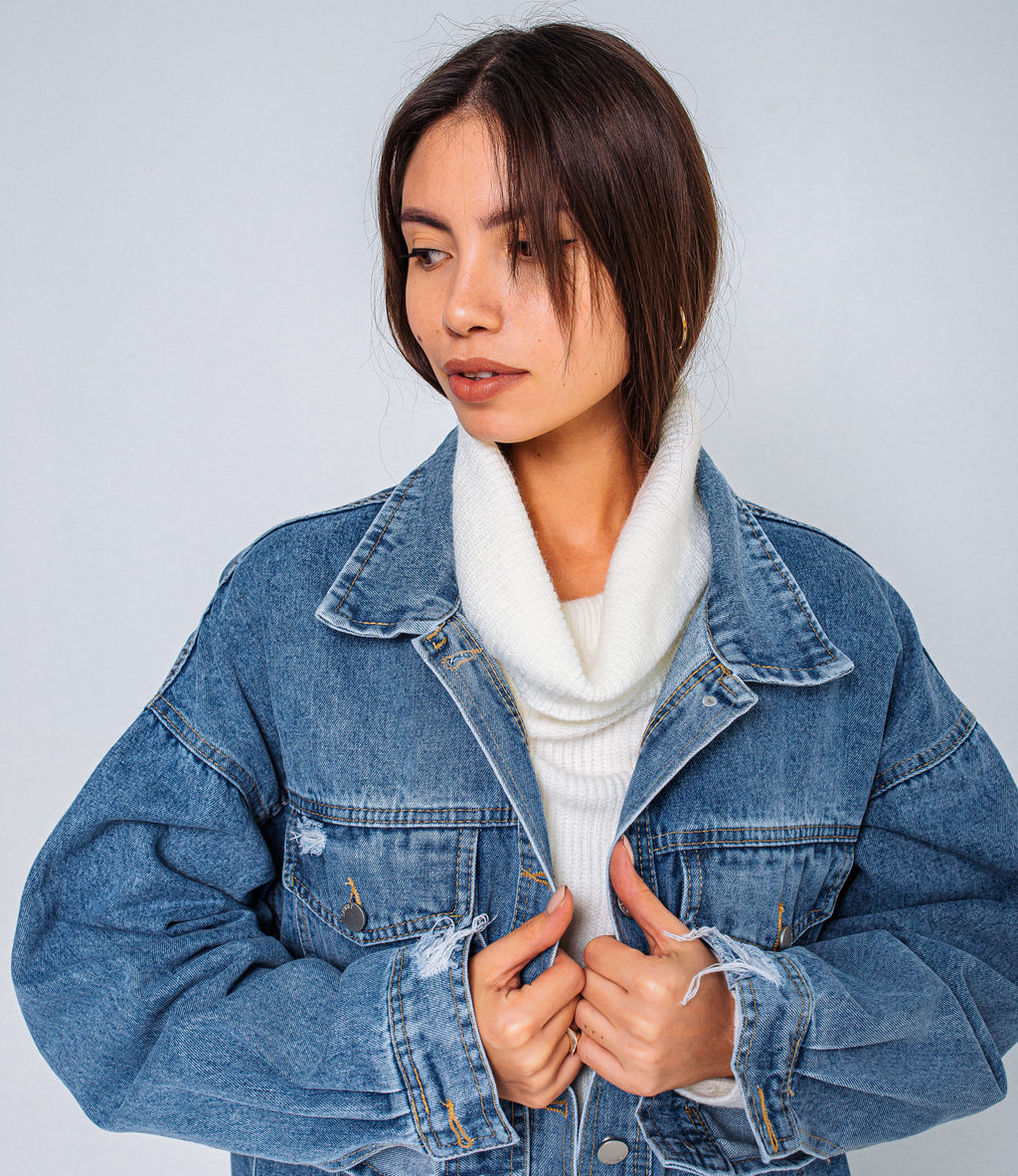 Джинсовая куртка #КТ10029, голубой - Dommod фото 5