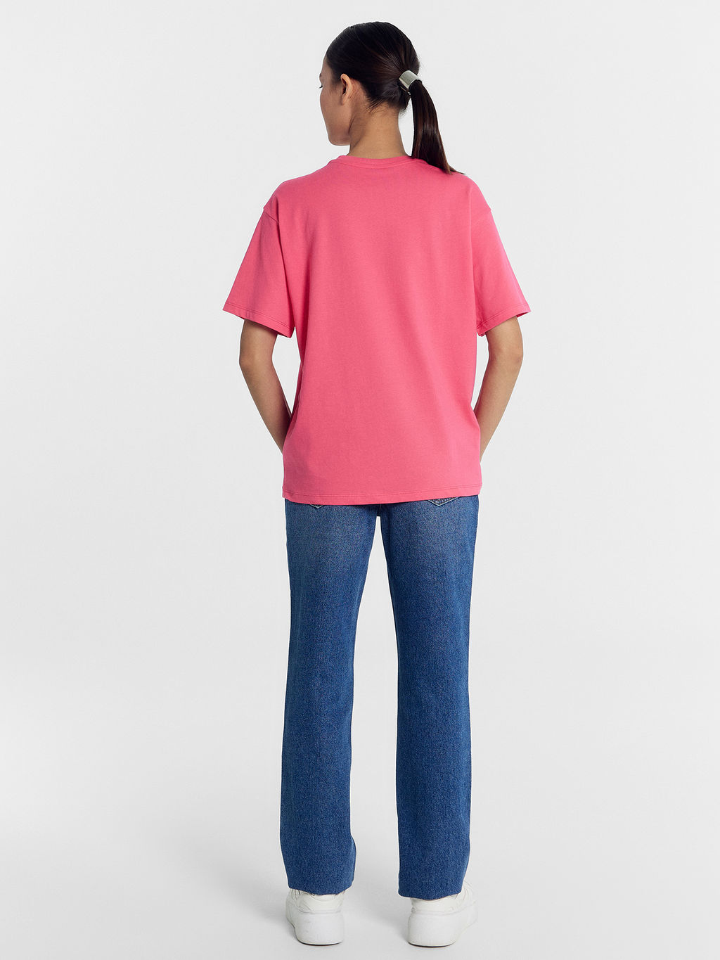 Футболка женская розовая с печатью