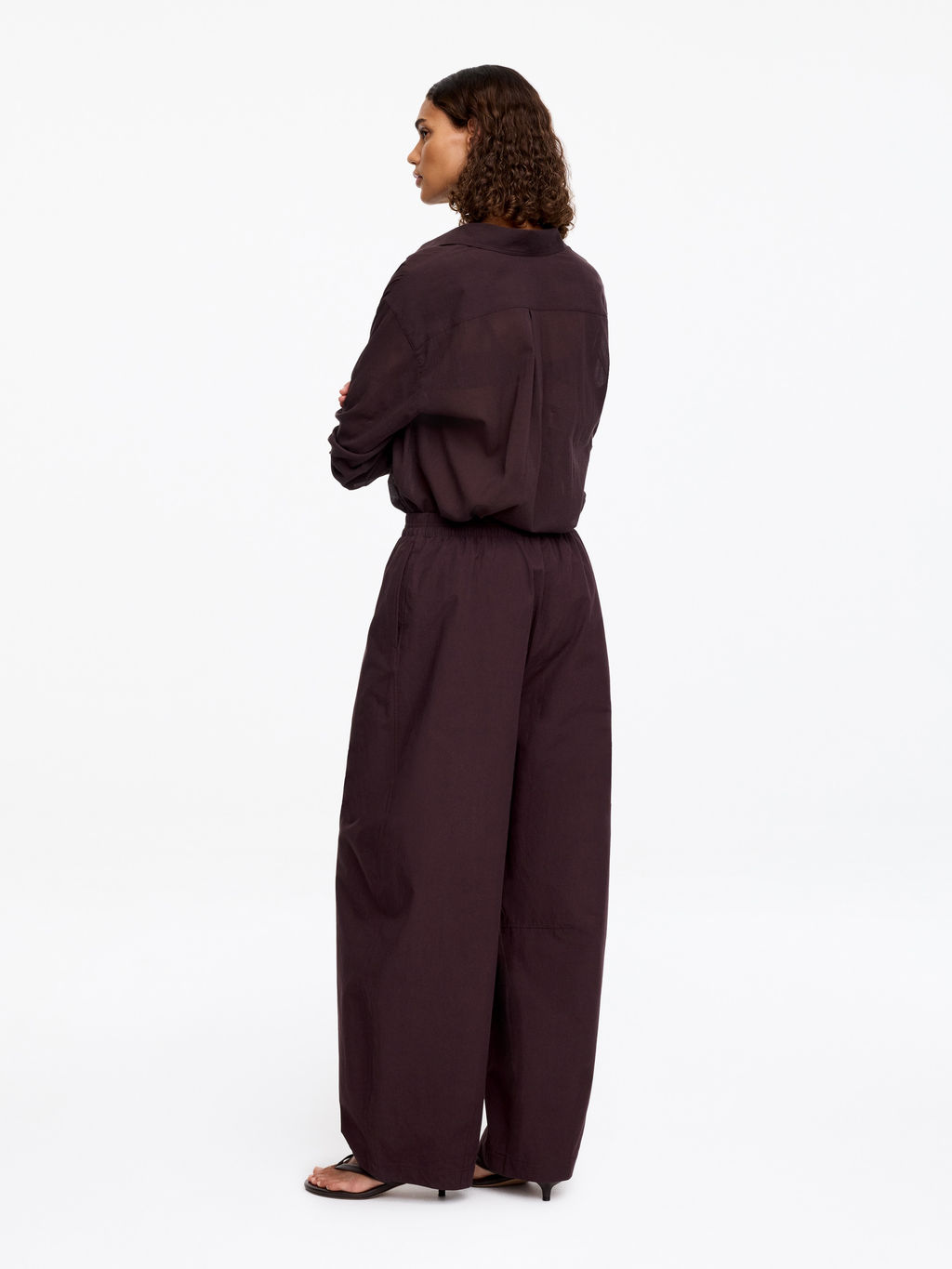 Pantalones de algod?n con pernera de barril - H&m фото 9