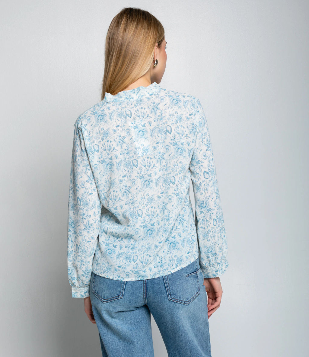 Блуза #КТ803 (8), голубой - Dommod фото 3