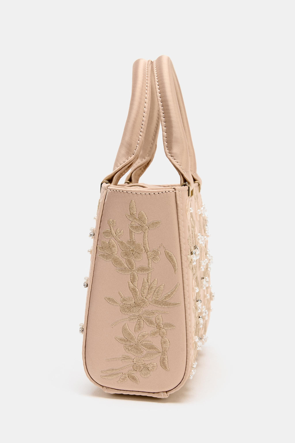 STRUCTURED EMBROIDERED HANDBAG - Zara фото 3