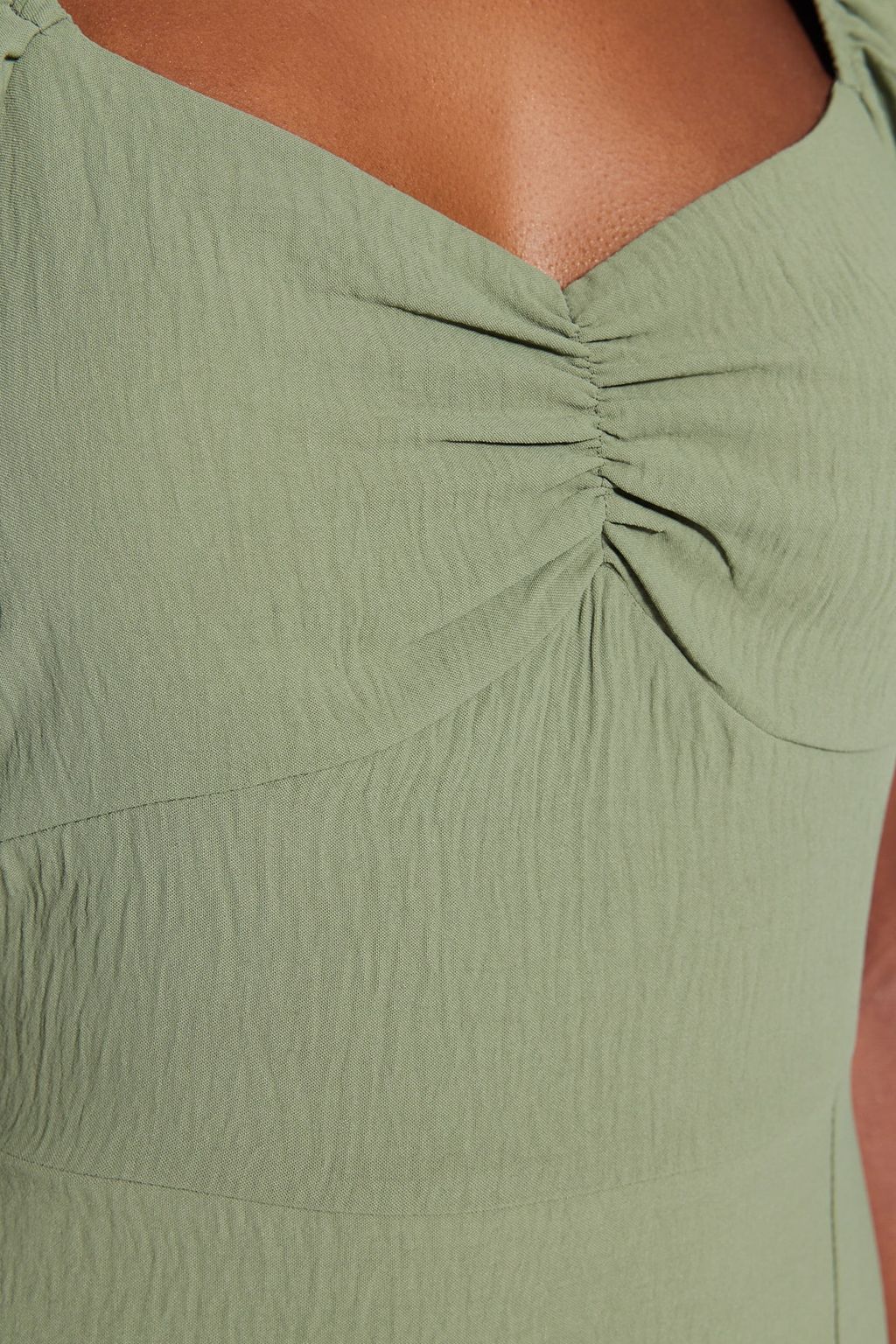 Haki Vucuda Oturan Y?rtmacl? S?rt Detayl? Midi Dokuma Dokuma Elbise TWOSS23EL01164 - Trendyolmilla фото 5