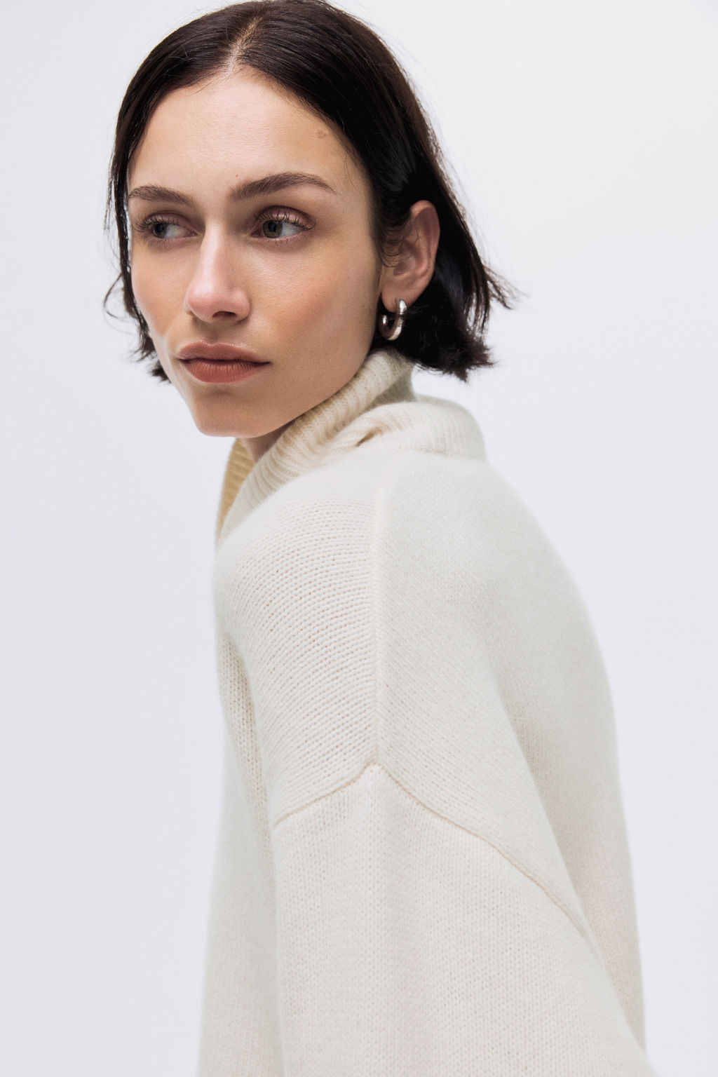 Jersey de cuello alto en mezcla de cachemira - H&m фото 2