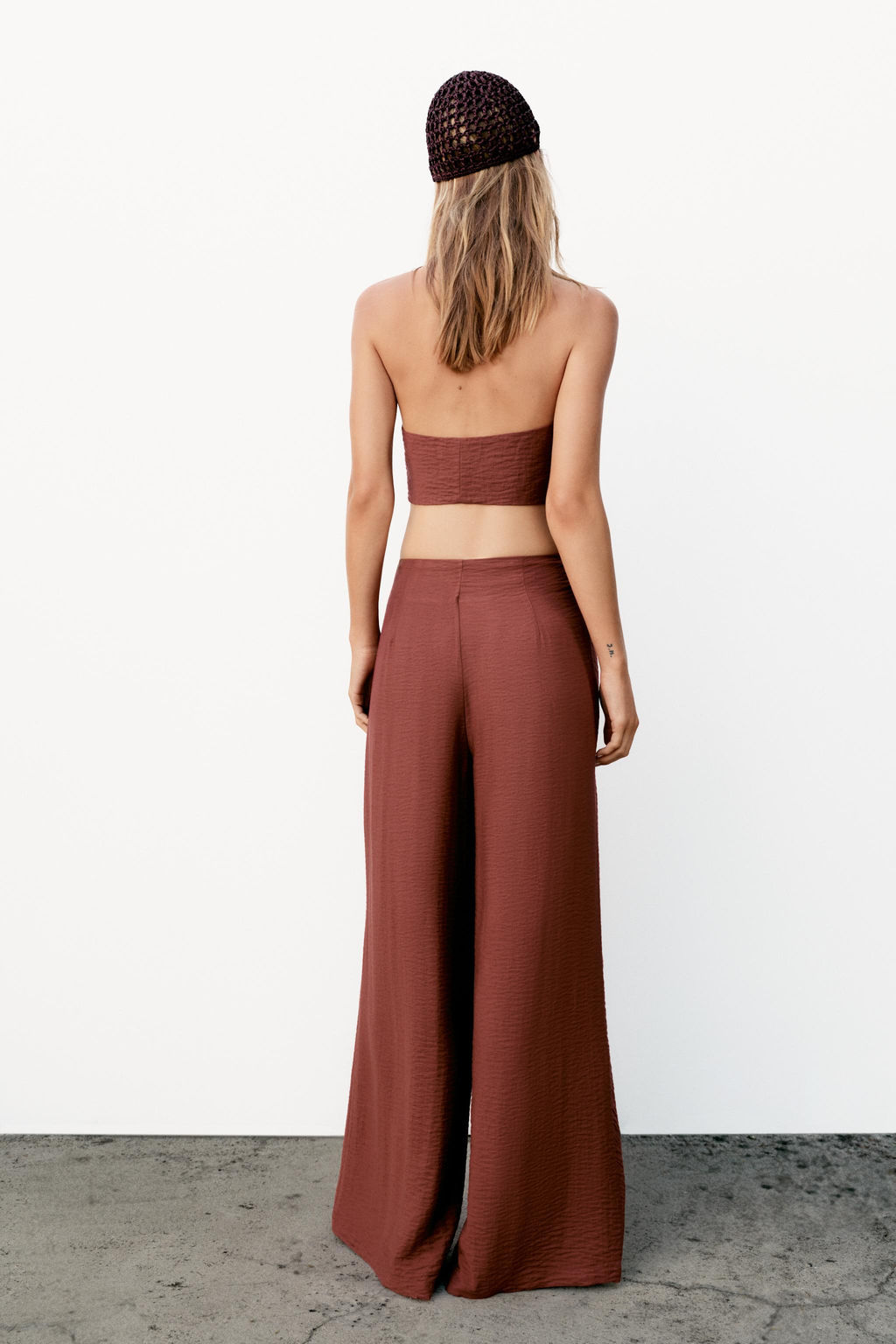 TOP CORTO HALTER / teja oscuro - Zara фото 4