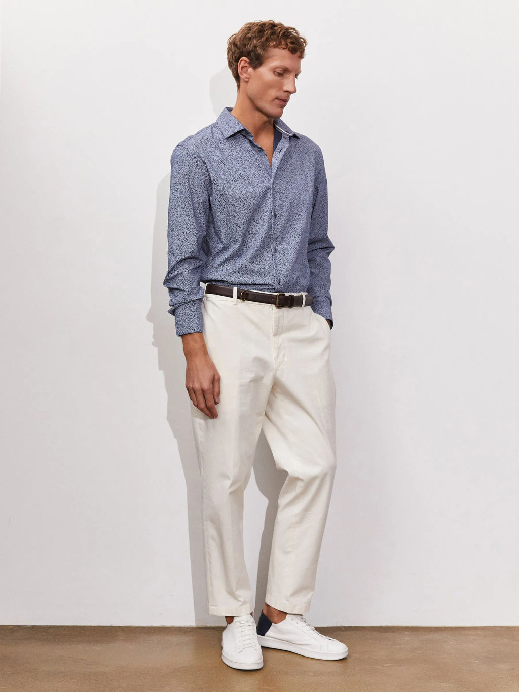 Сорочка мужская длинный рукав GREG 213/237/0047/ZN/1p STRETCH_V