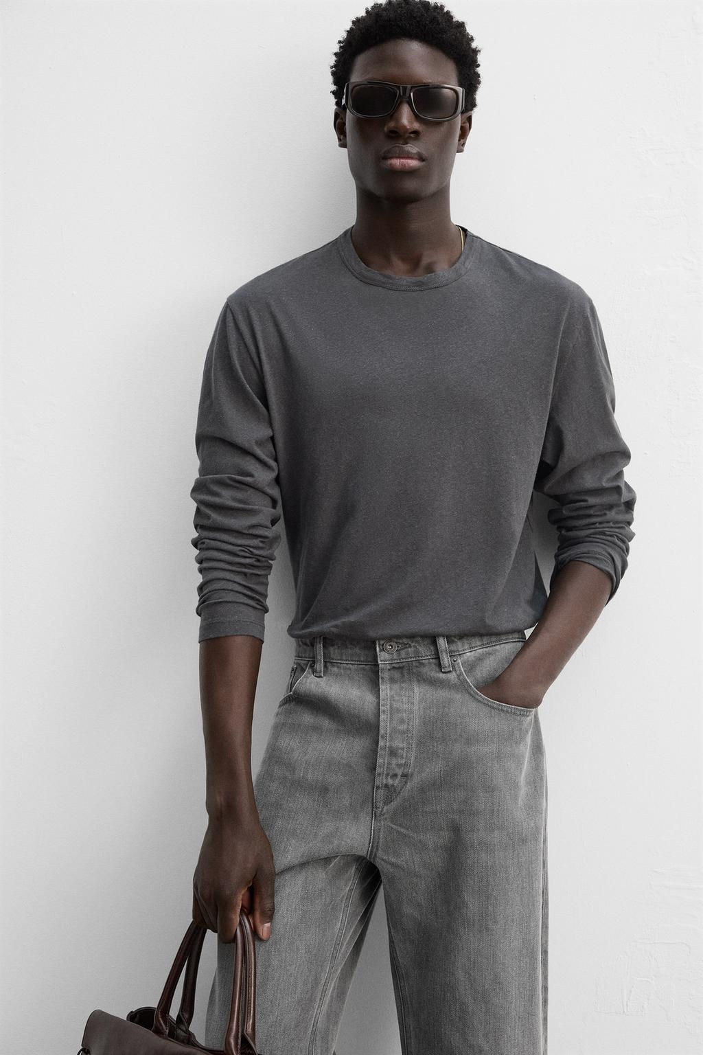 COTTON - HEMP T-SHIRT - Zara фото 7