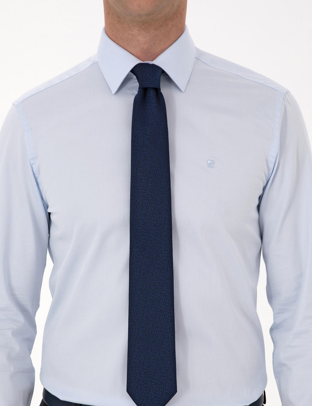 A__k Mavi Slim Fit Uzun Kollu Basic G_mlek