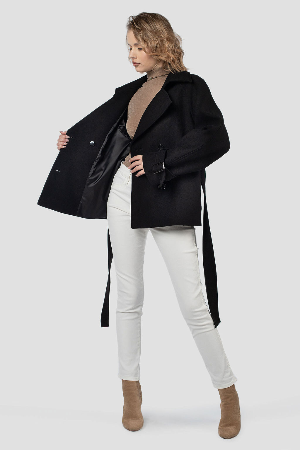 Пальто женское демисезонное (пояс)