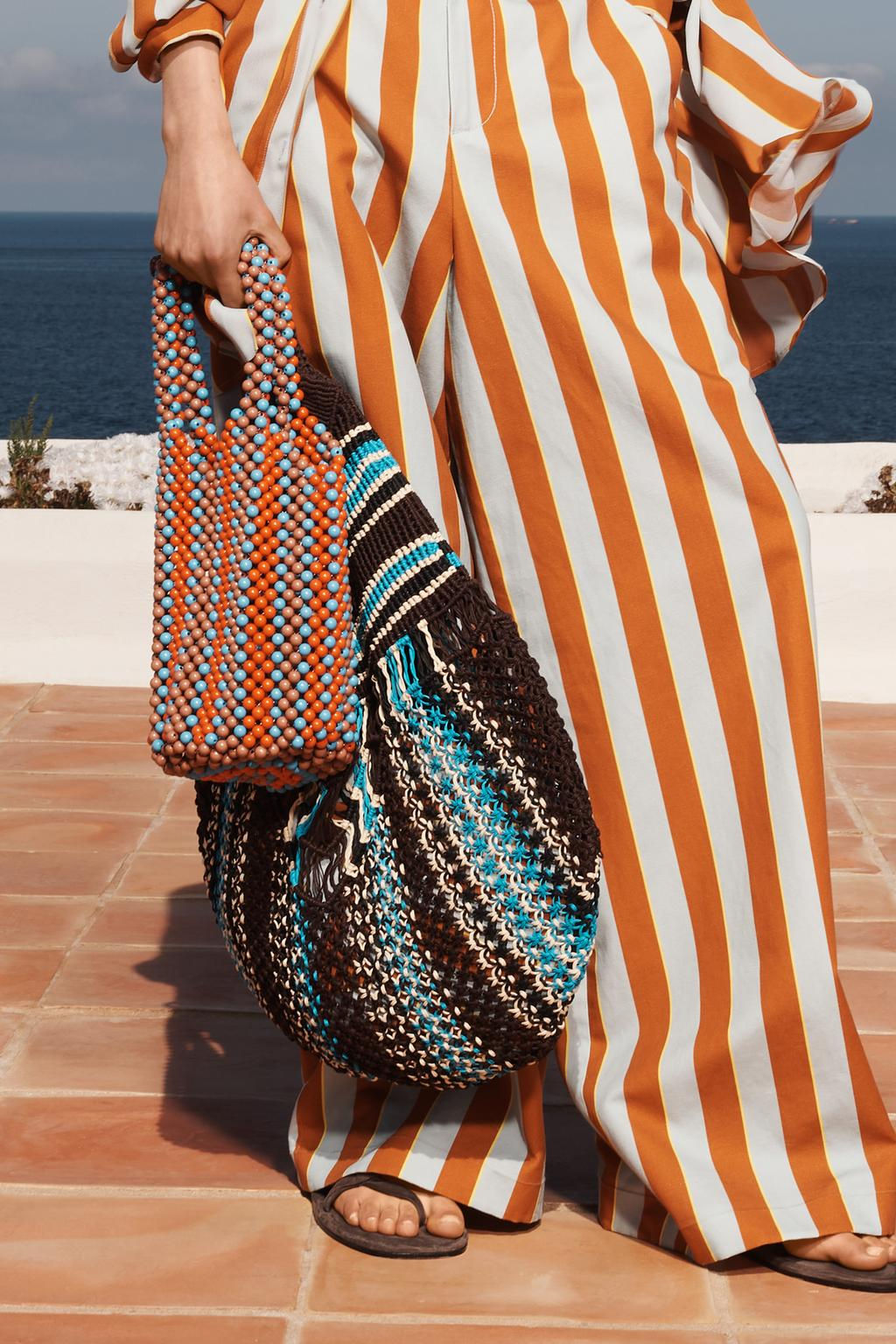 LIMITED EDITION STRIPED WIDE-LEG TROUSERS - Zara фото 3