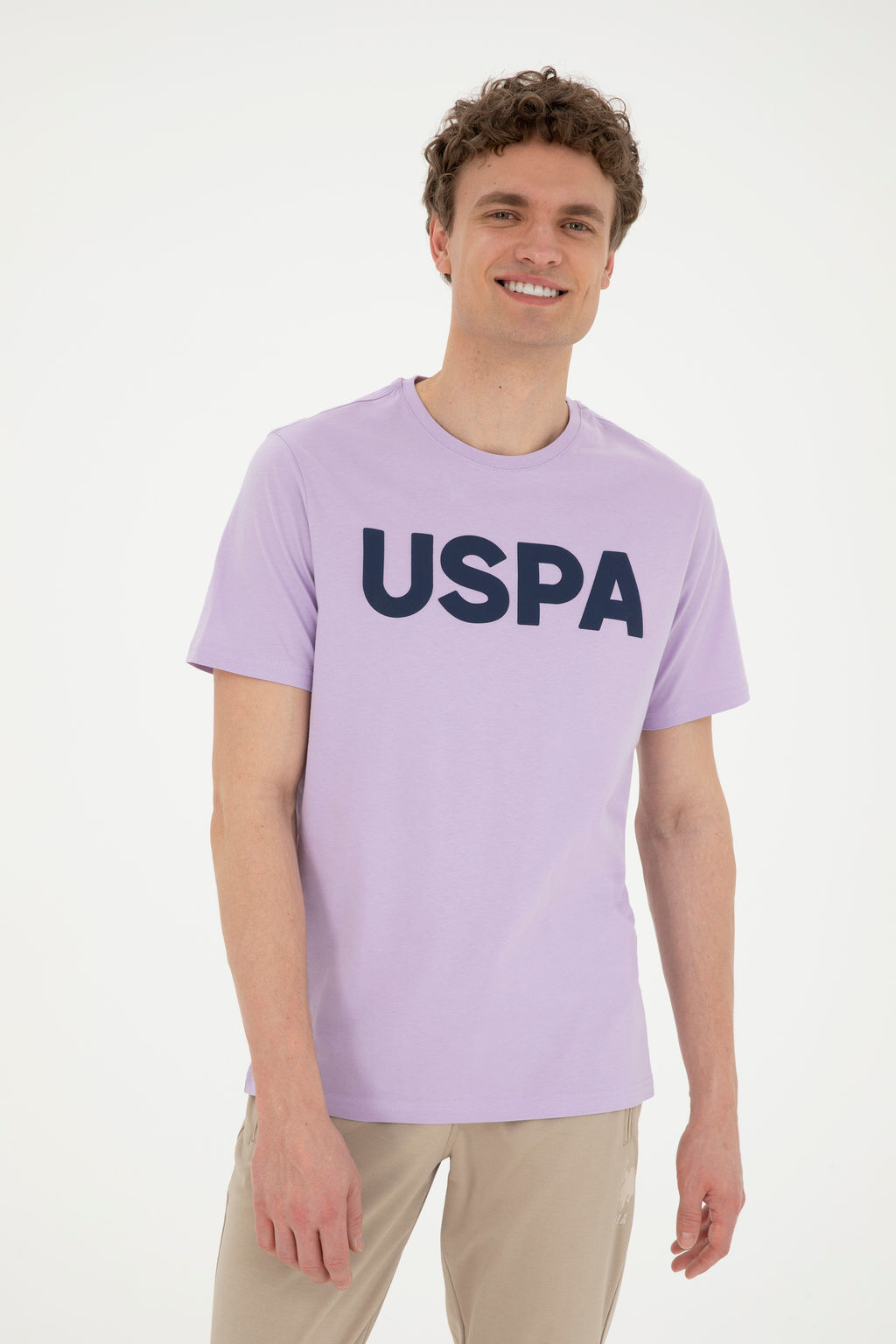 Мужская сиреневая базовая футболка Неожиданная скидка в корзине - U.s. polo assn фото 8