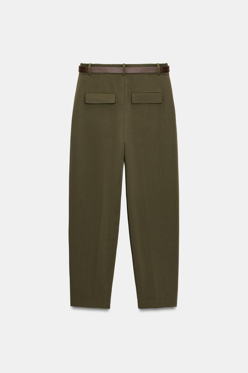 PANTAL?N PINZAS CINTUR?N / Khaki - Zara фото 9