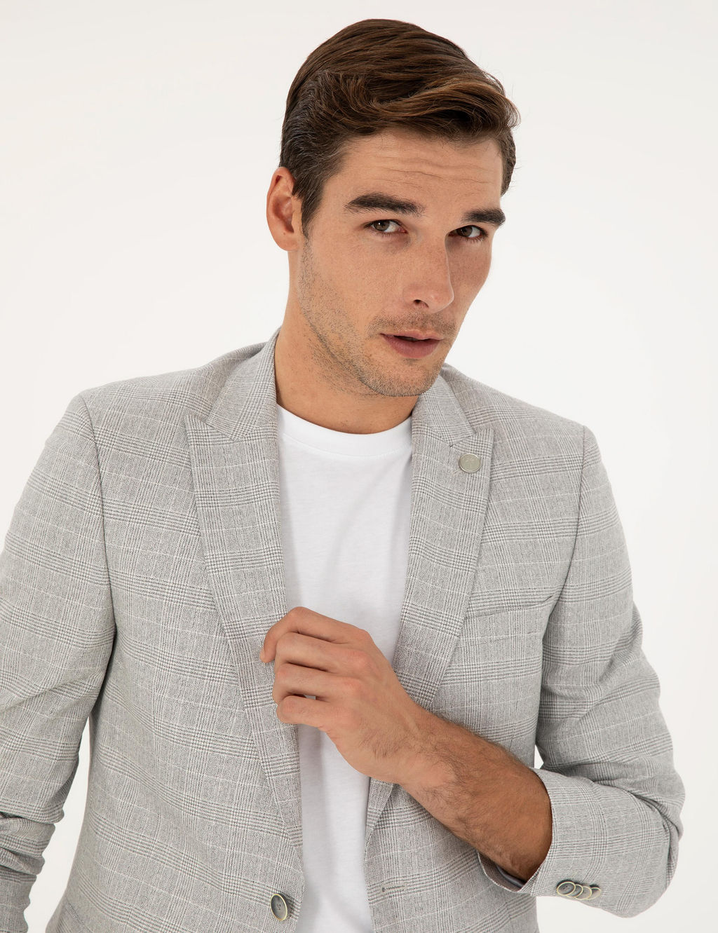 Gri Ex. Slim Fit Tak_m Elbise