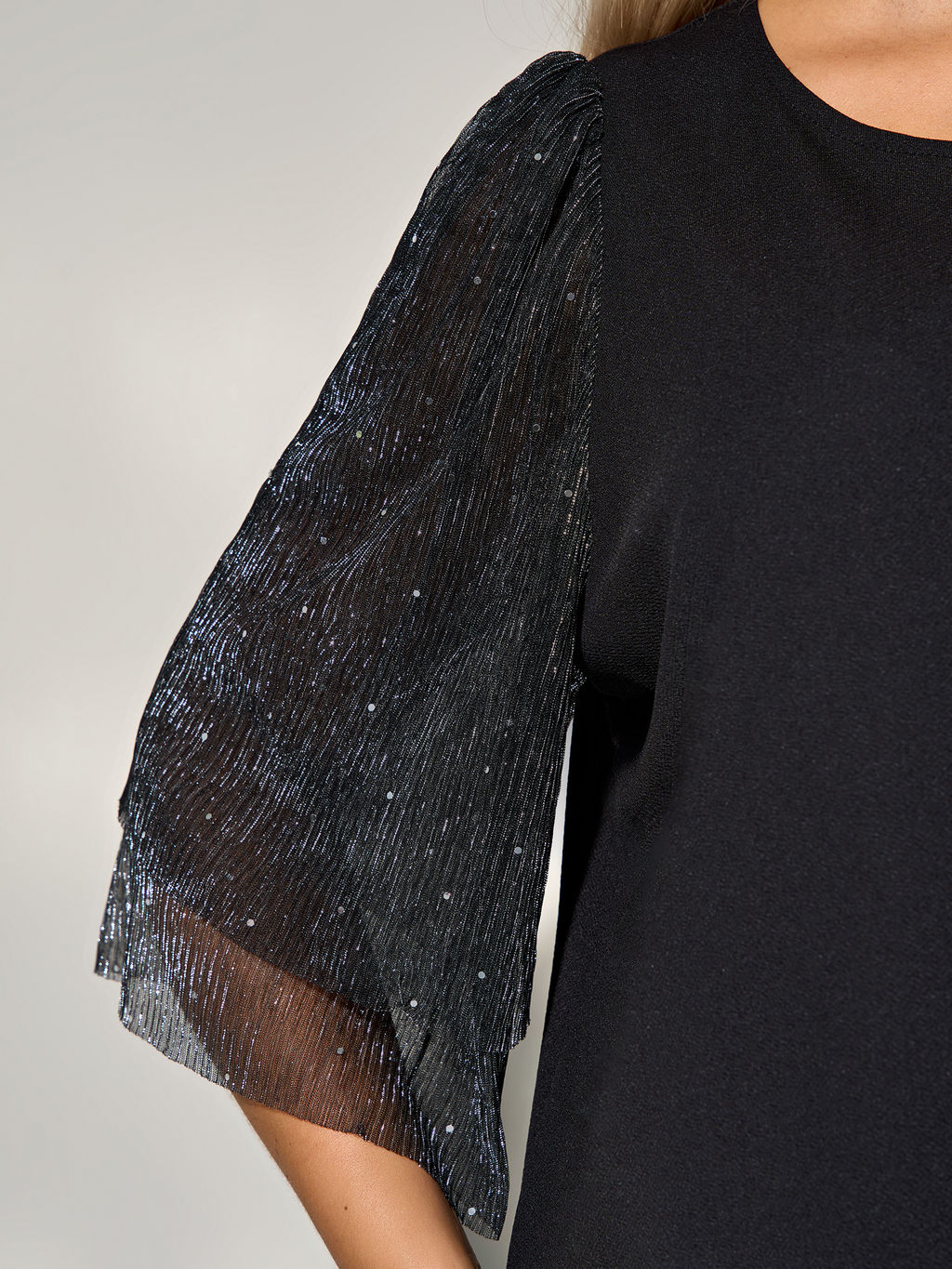 Блузка 0208-2 черный каменный