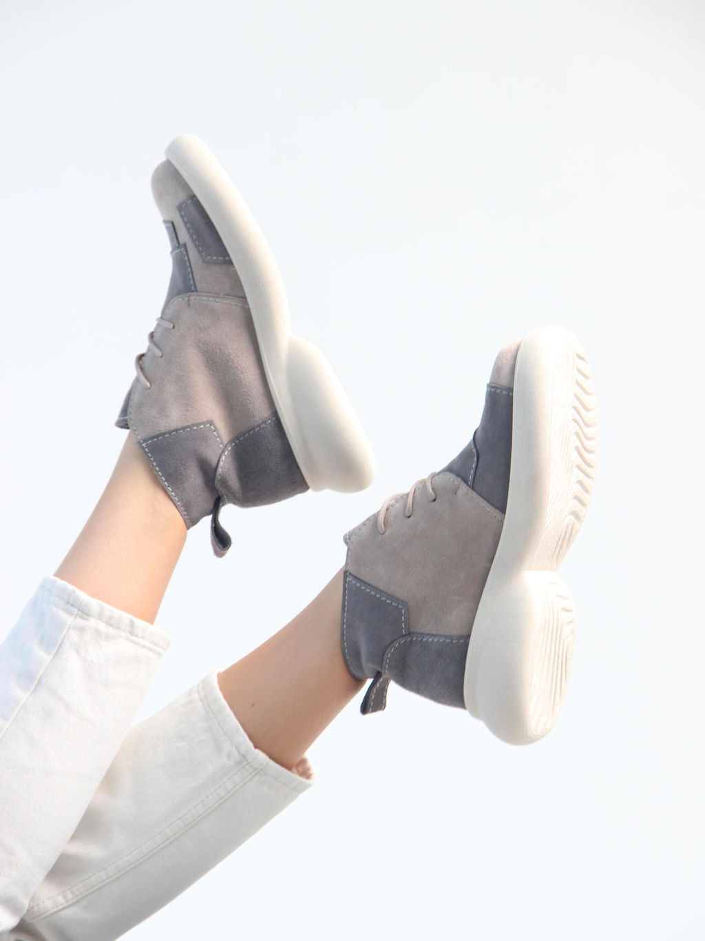 Ботинки EDART 305.927 be. ваниль серый замша/байка - Ed'art фото 8