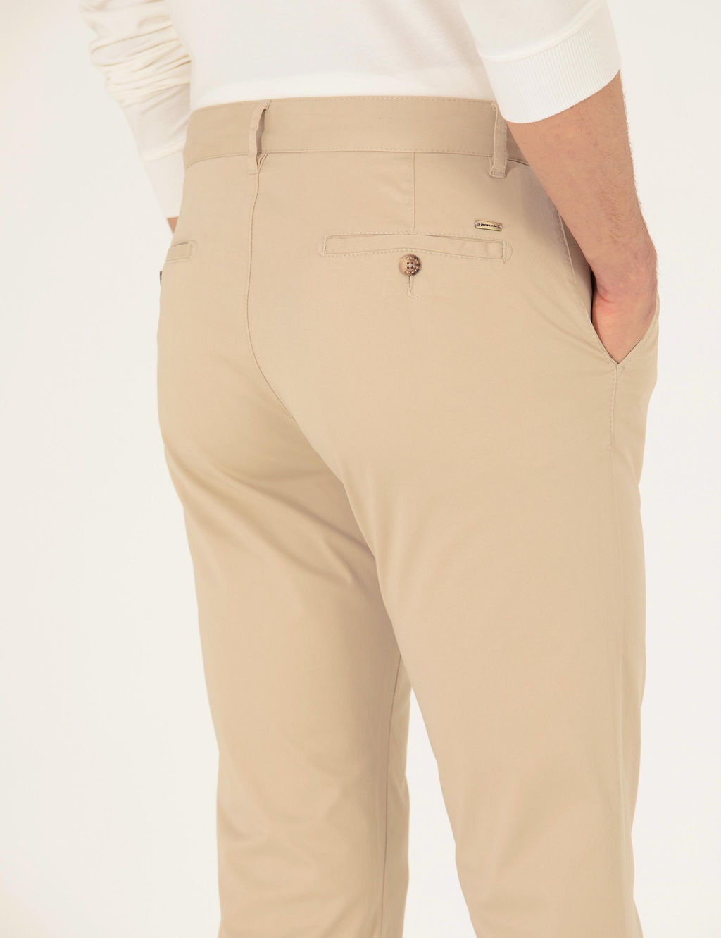 Bej Regular Fit Kanvas Pantolon - Pierre cardin фото 14