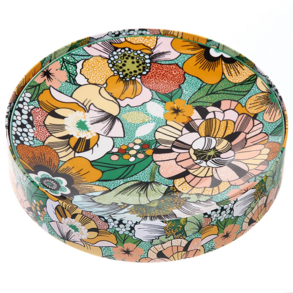 Тарелка керамическая в наборе 2шт "Цветочная радуга" 20,5см