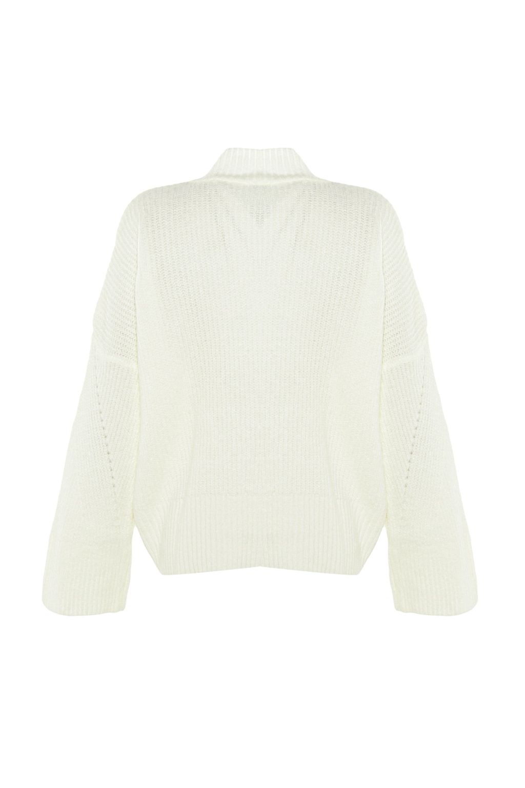 Ekru Yumusak Dokulu Basic Triko Kazak TWOAW22KZ0474