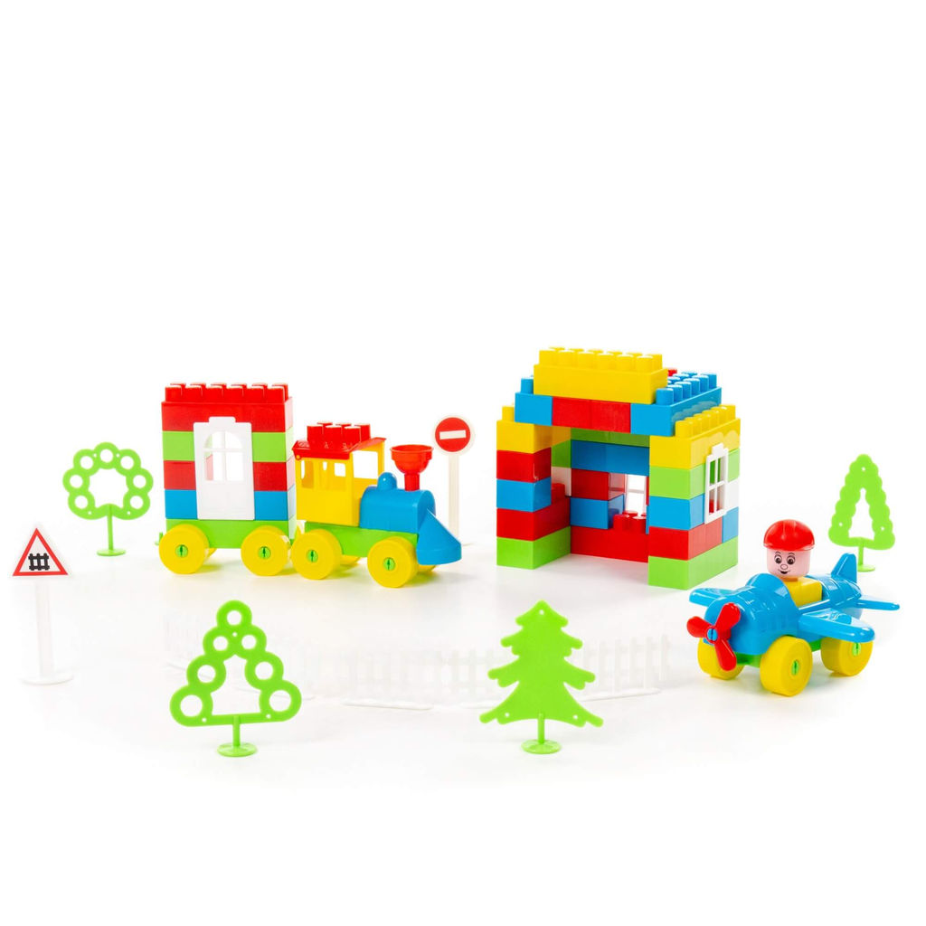 Конструктор Строитель (178 элементов) (в пакете) - Полесье фото 6