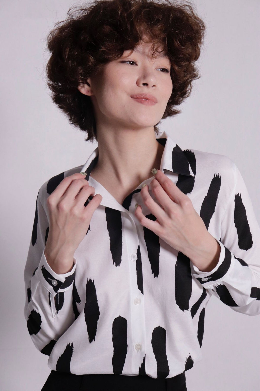 Рубашка чёрно-белая - Martichelli фото 4