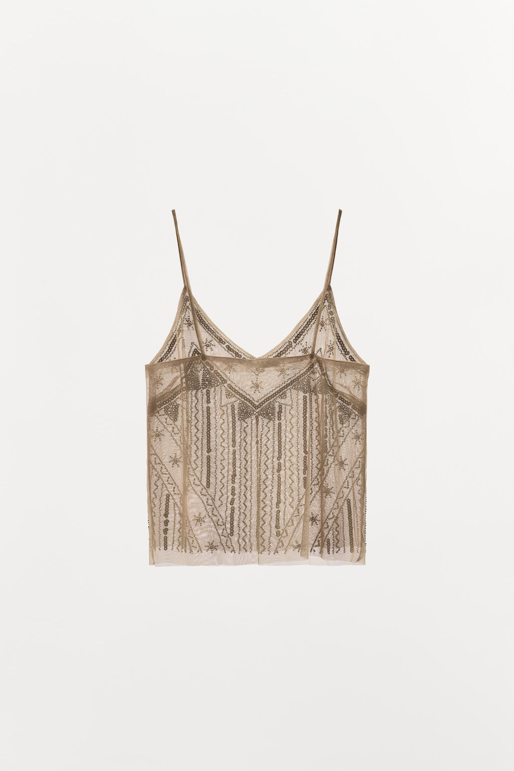 EMBROIDERED CAMISOLE TOP - Zara фото 6