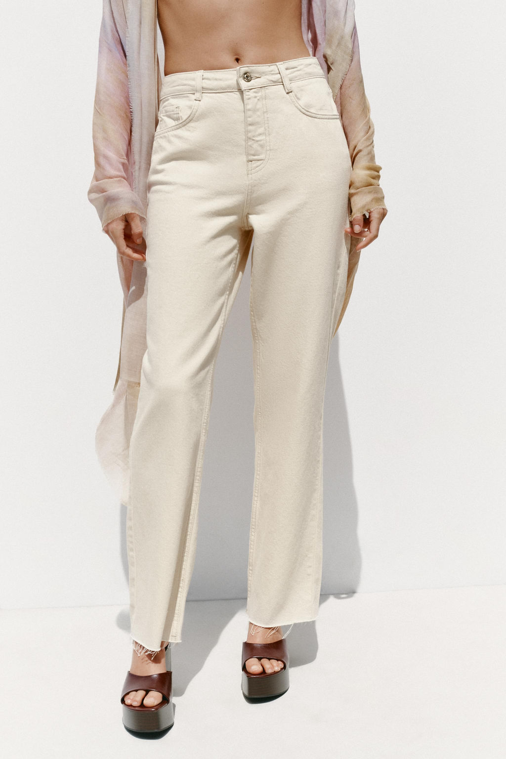 JEANS Z.02 STRAIGHT ANKLE HIGH-WAIST - Zara фото 11