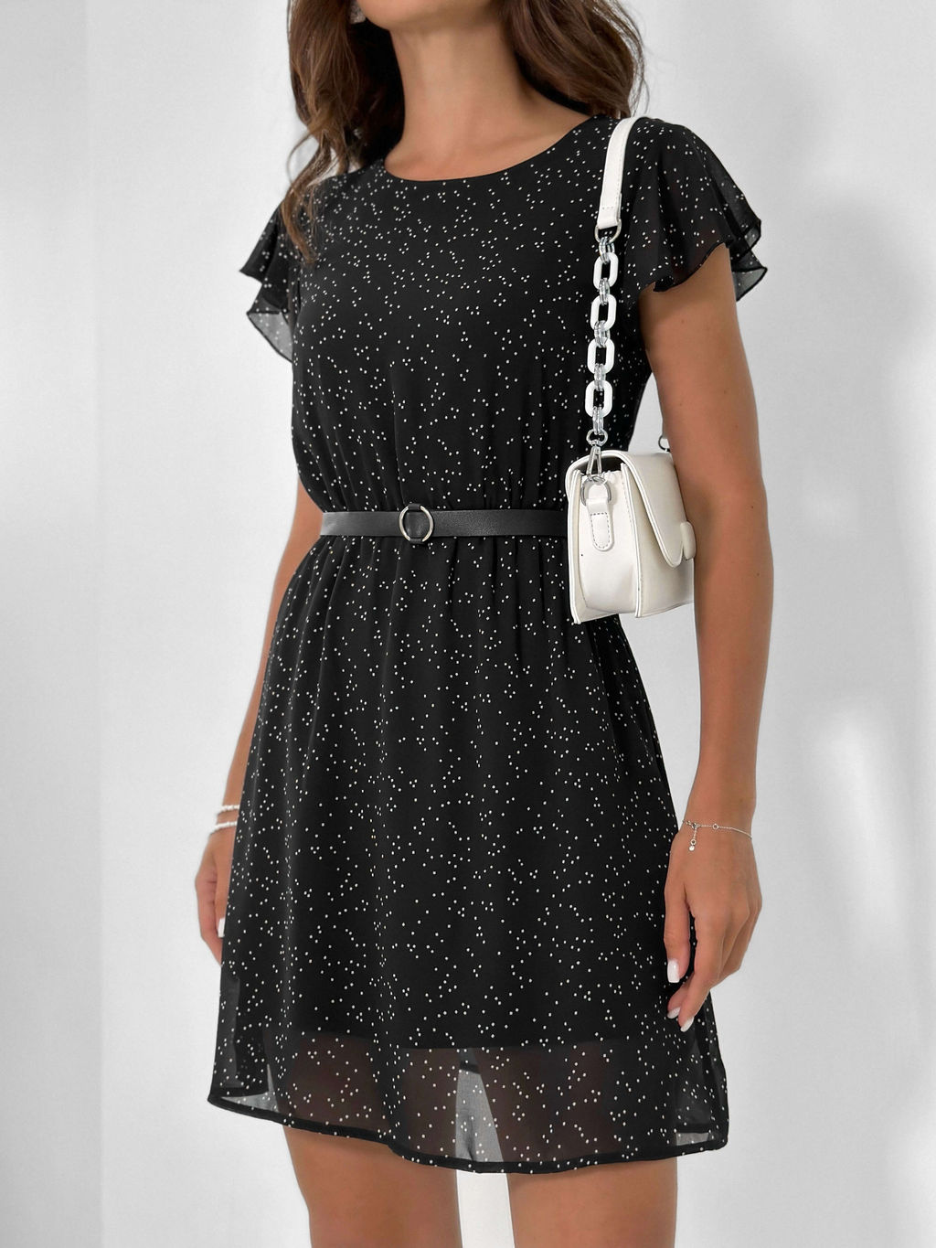 Платье Джина (черный горох) - Nadi bordo фото 7
