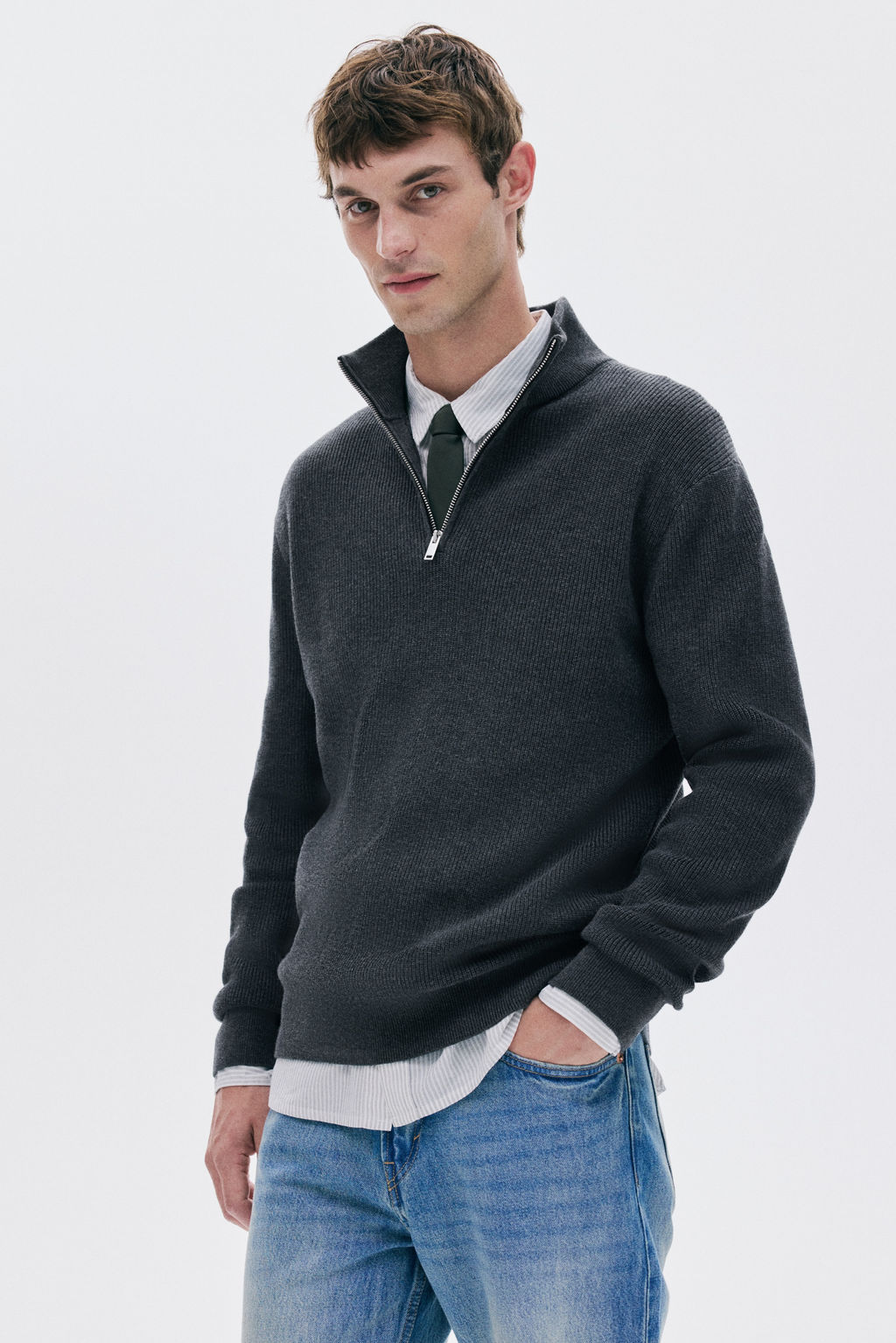 Jersey con media cremallera Regular Fit - H&m фото 6