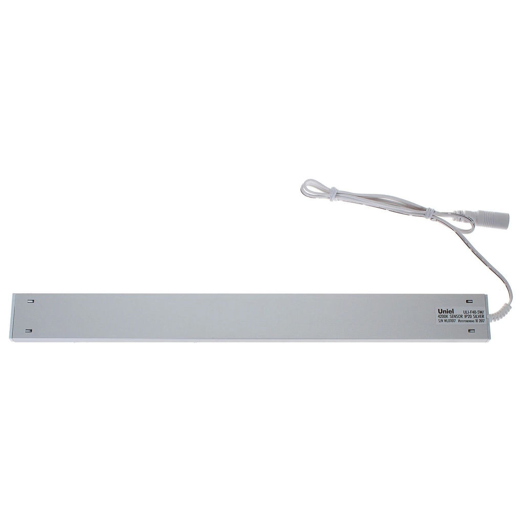 ULI-F40-5W/4200K SENSOR IP20 SILVER Светильник линейный светодиодный ультратонкий, с бесконтактным выключателем. 300Х30х8мм. 210Lm. Серебристый. ТМ Uniel