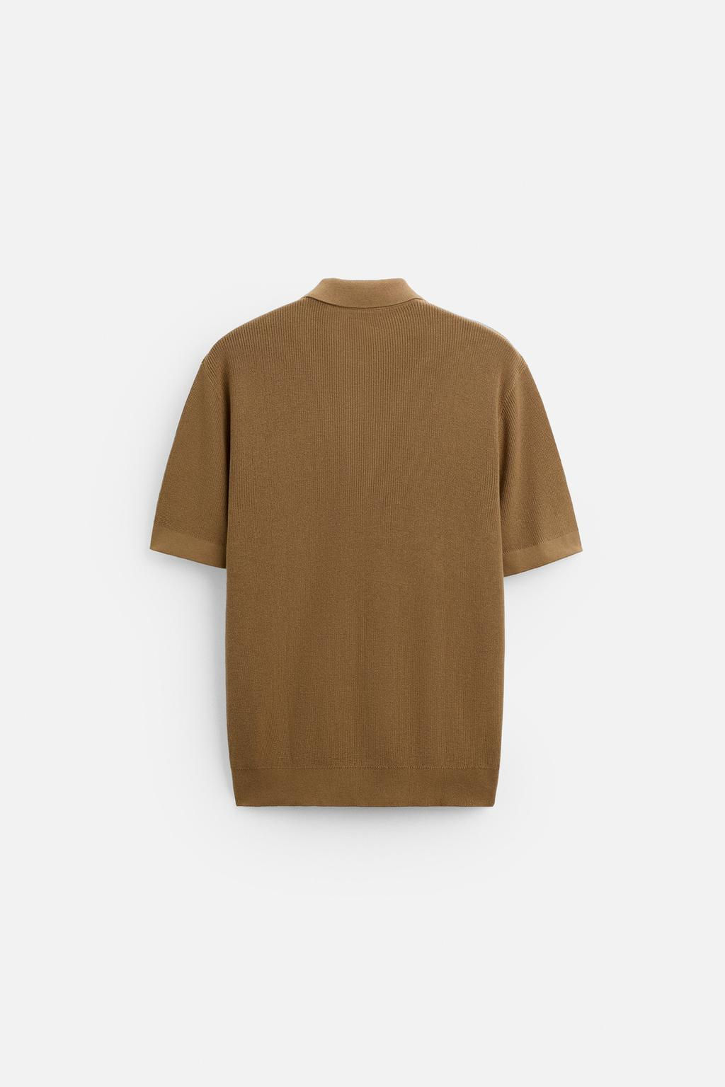 PURL KNIT POLO SHIRT - Zara фото 43