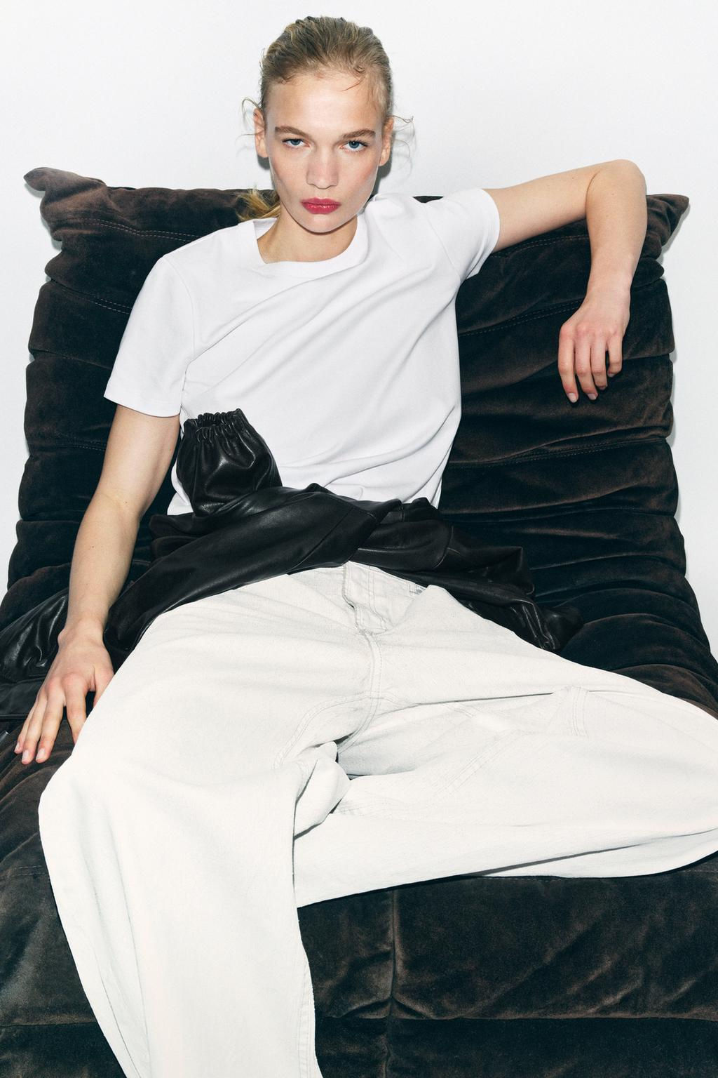 SHORT SLEEVE INTERLOCK T-SHIRT - Zara фото 7