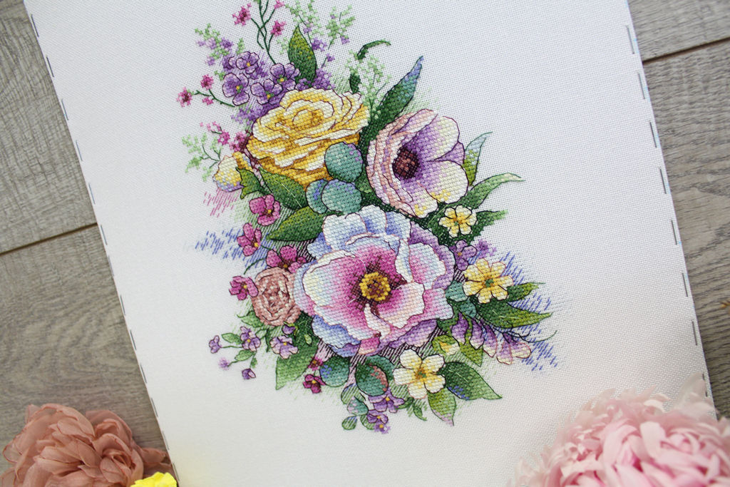 Набор для вышивания М.П.Студия А-040 Лиловая весна СК/Распродажа 25 х 20 см