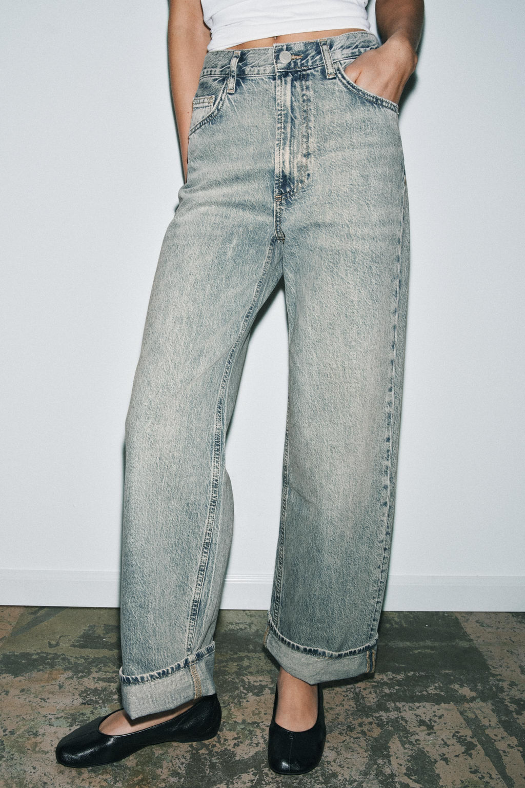 ZW COLLECTION MID-WAIST BAGGY JEANS - Zara фото 10