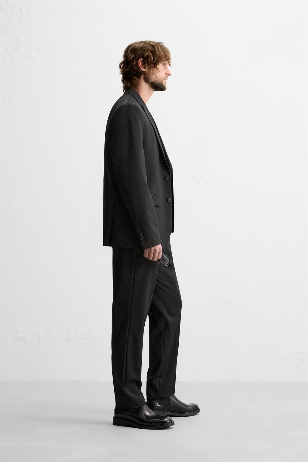 100% WOOL SUIT TROUSERS - Zara фото 4