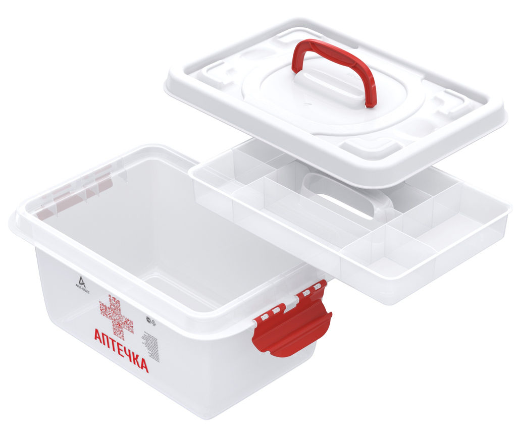 Контейнер универсальный 8,0 л Аптечка с вкладышем, арт. АП 408 - Альт-Пласт фото 2