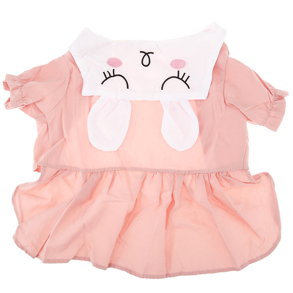 Пэт тойс (Pet toys) Одежда для собаки Платье Зайка с принтом, с вышивкой, на кнопках р-р XL, длина спинки 40см/обхват груди 50см/обхват шеи 38см, цвет-розовый, 100% полиэстер (Китай) - Домашняя Мода фото 6