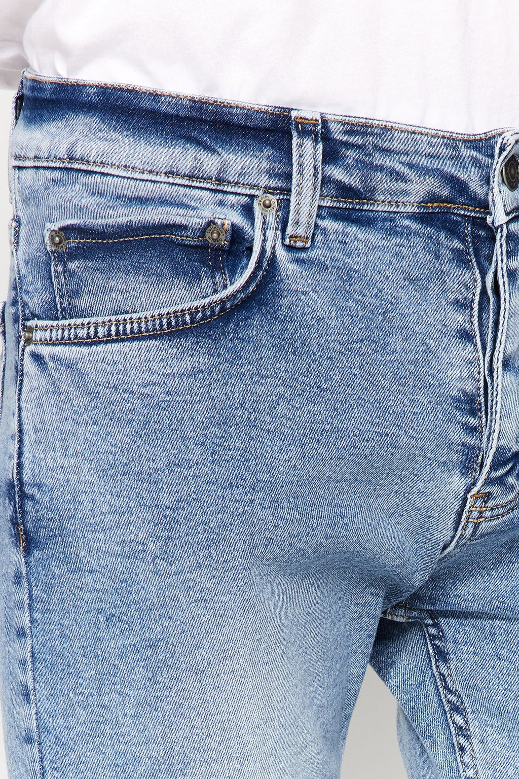 TRENDYOL MAN Ac?k Mavi Skinny Fit Esnek Kumas Dar Kesim Jeans Kot Pantolon TMNAW24JE00006 - Trendyolmilla фото 4