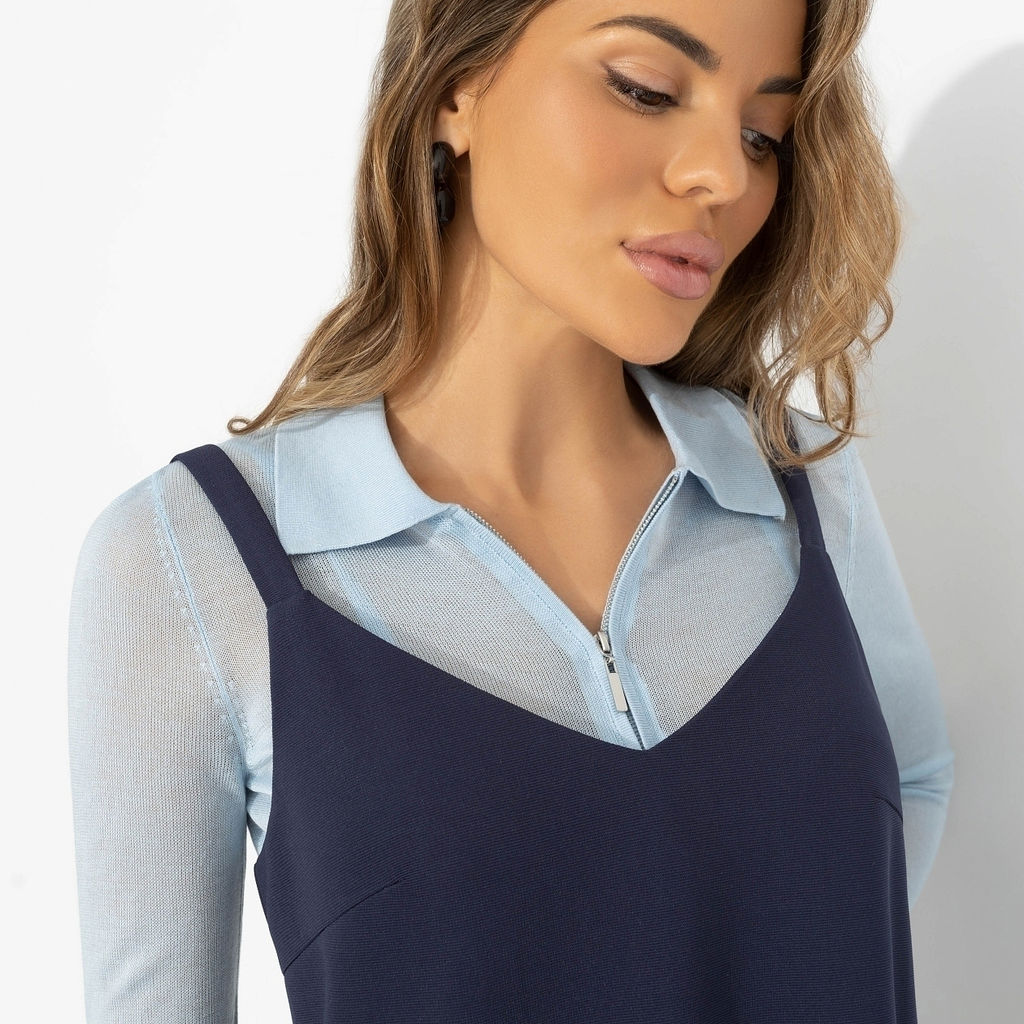 Сарафан , который стройнит, Для важных свиданий (синий) - Charutti фото 11