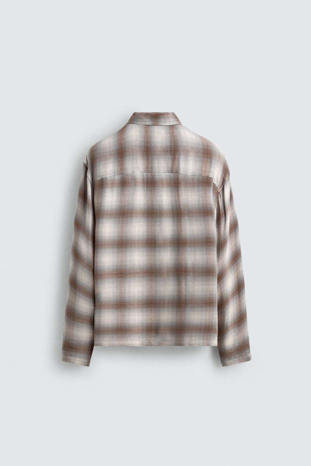 Рубашка CAMISA CUADROS BOLSILLO серый молочный