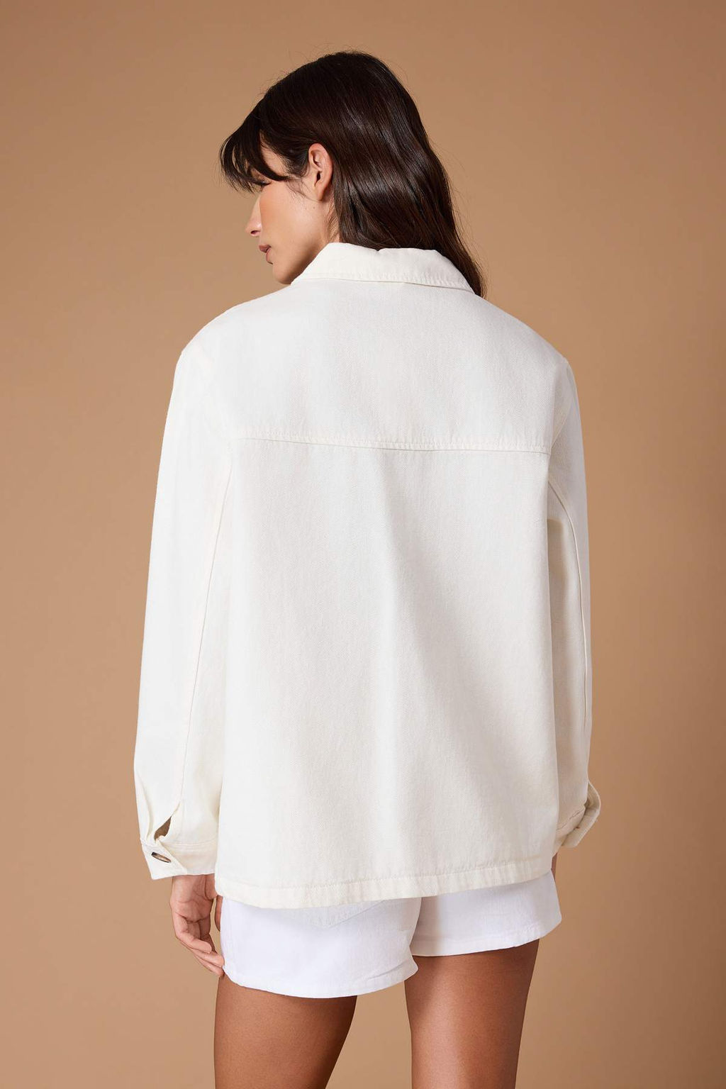 Ekru Cep Detayl? Oversize Denim Ceket TWOSS26CE00030 - Trendyolmilla фото 4