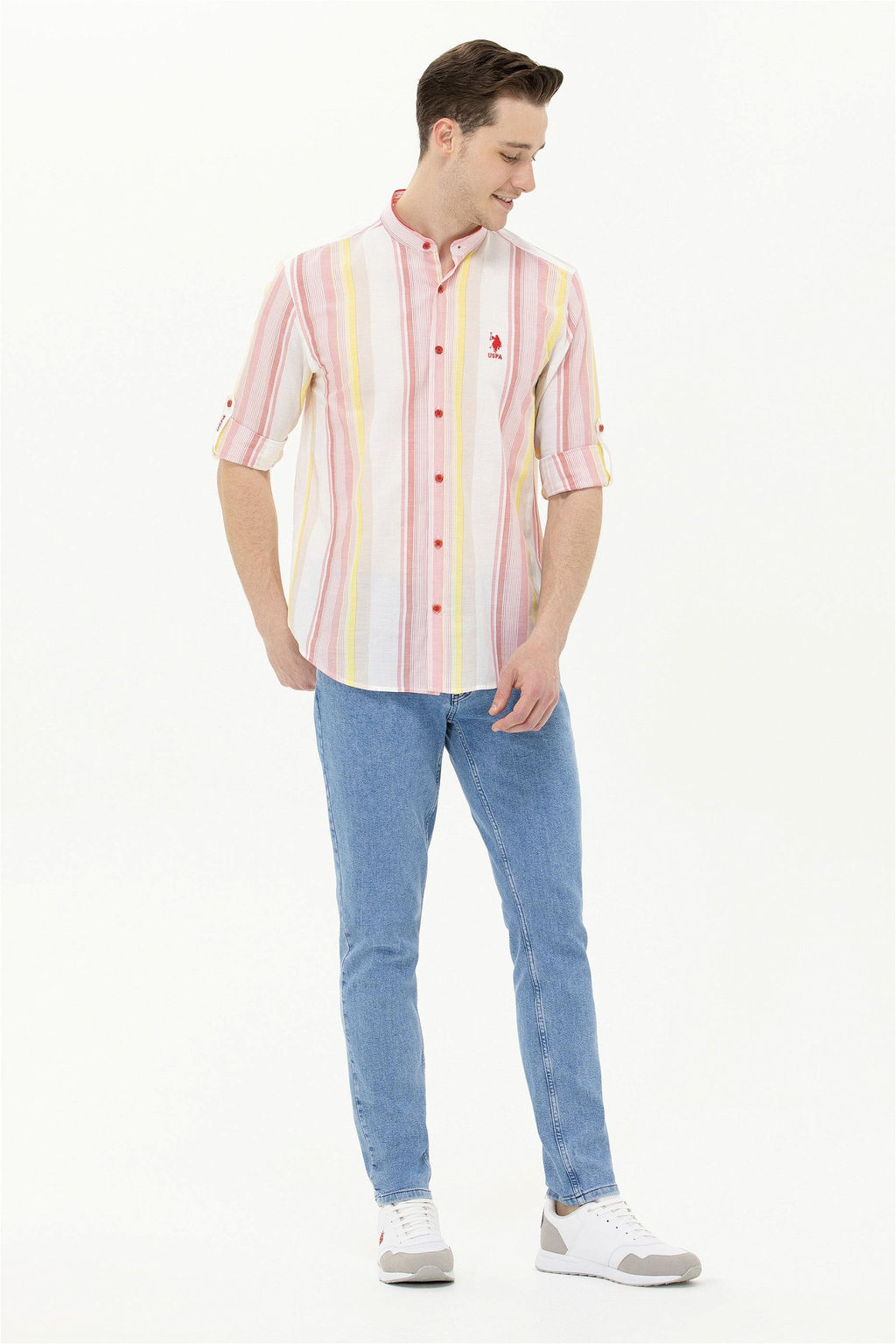 U. S. Polo Assn / Мужская красная рубашка с длинным рукавом - U.s. polo assn фото 10
