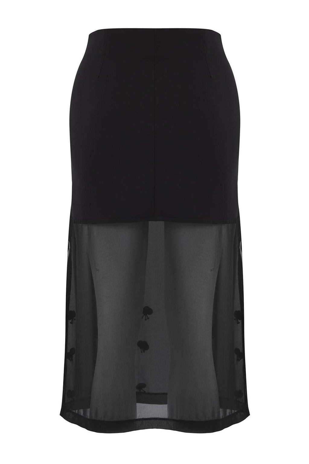 Siyah Tas Aplikeli Midi Party Etek TPRAW26ET00000 - Trendyolmilla фото 6