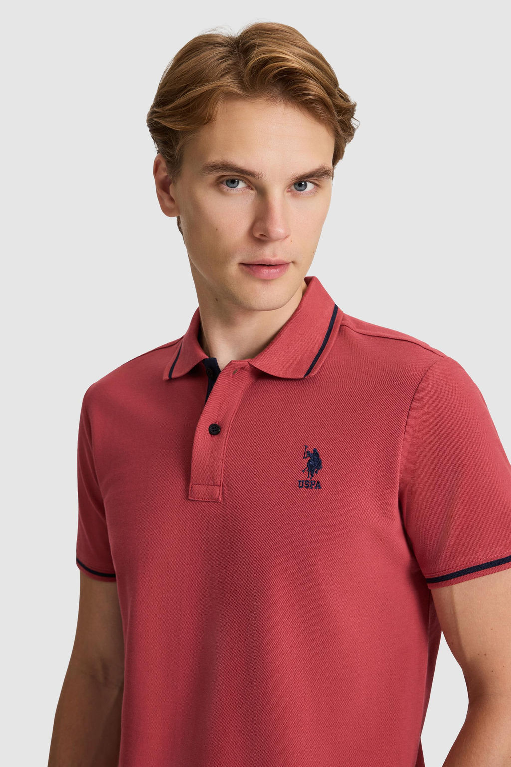 Erkek Vi_ne Slim Fit Polo Yaka Basic Ti__rt