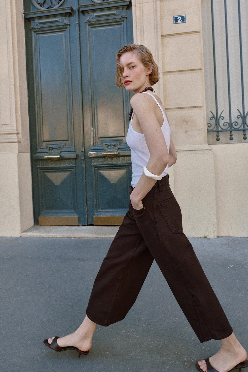 JEANS Z1975 BALLOON TIRO ALTO BAJO ASIM?TRICO / Marr?n - Zara фото 5