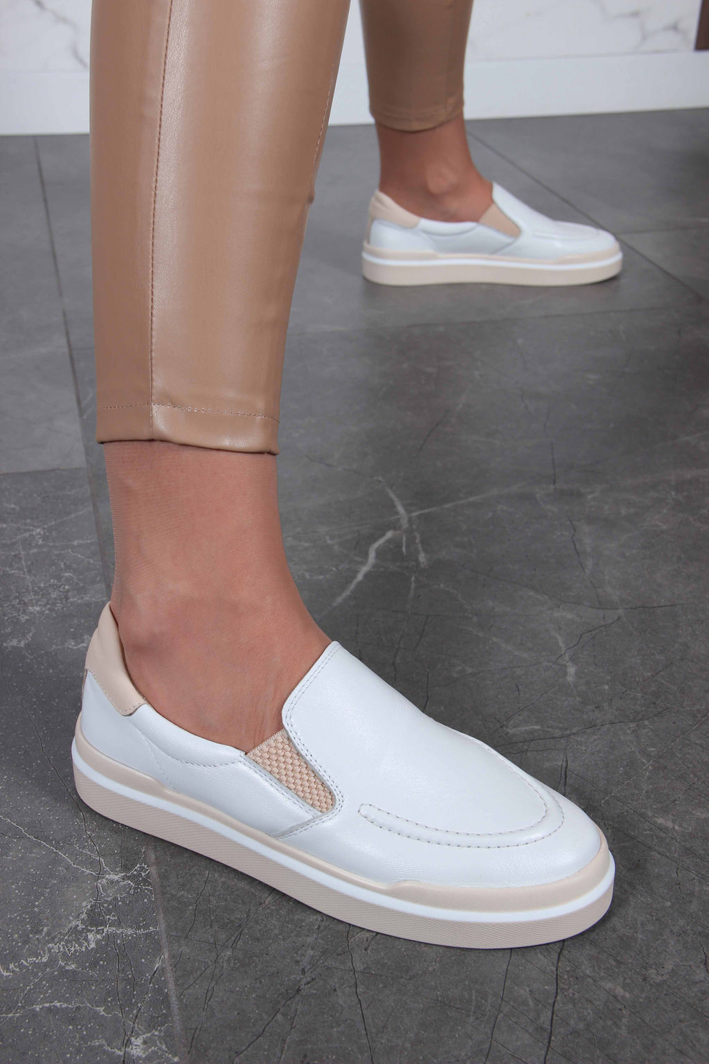 Слипоны 124.Paloma"be/w.Белый