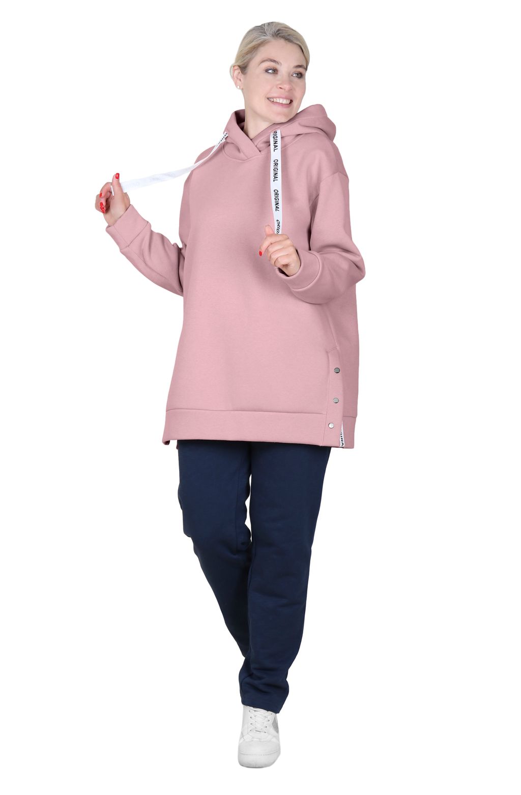 Худи Грильяж Х-376 (42-52) футер начес 3-х нитка - Лотос фото 5