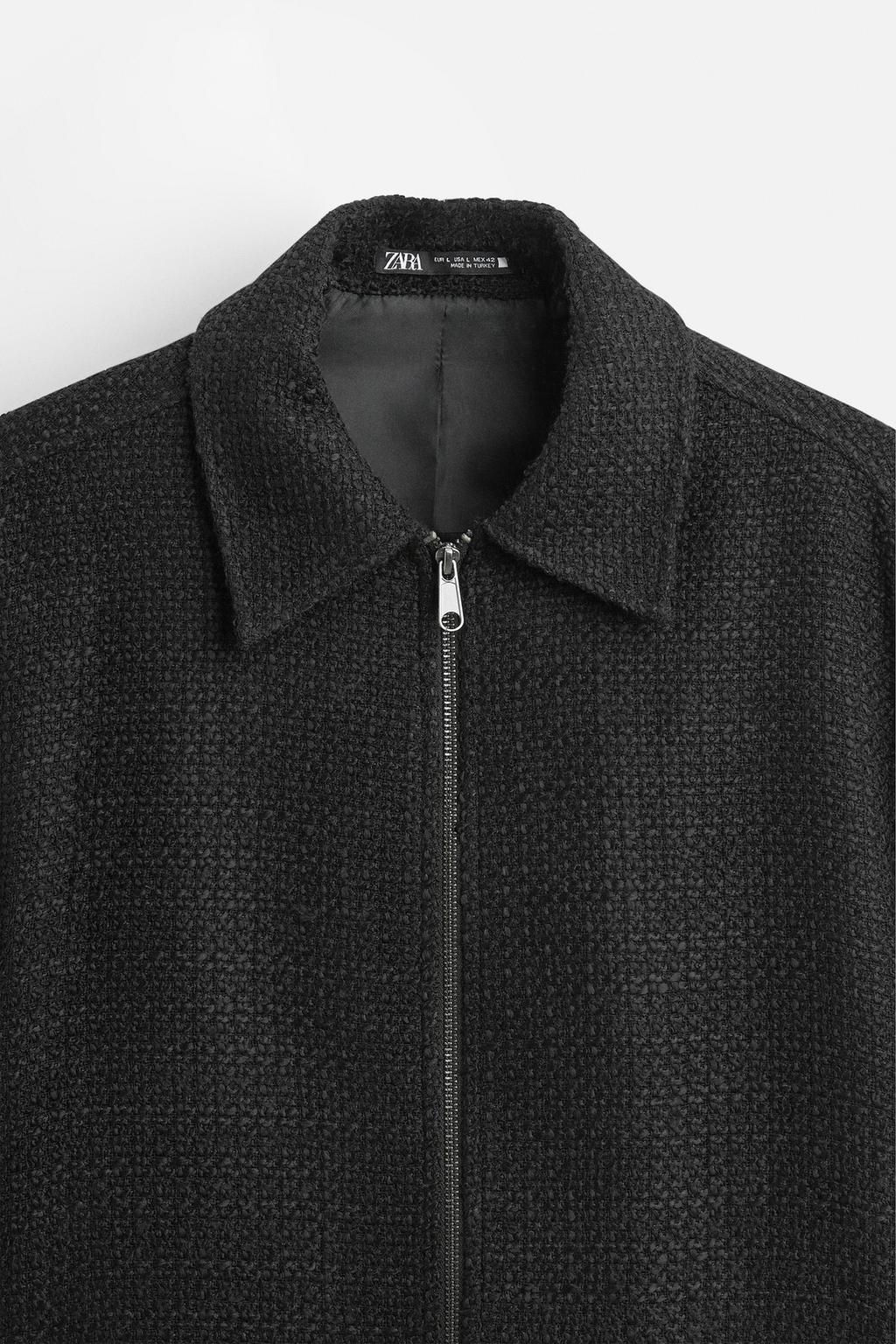 TEXTURED ZIP-UP OVERSHIRT - Zara фото 17