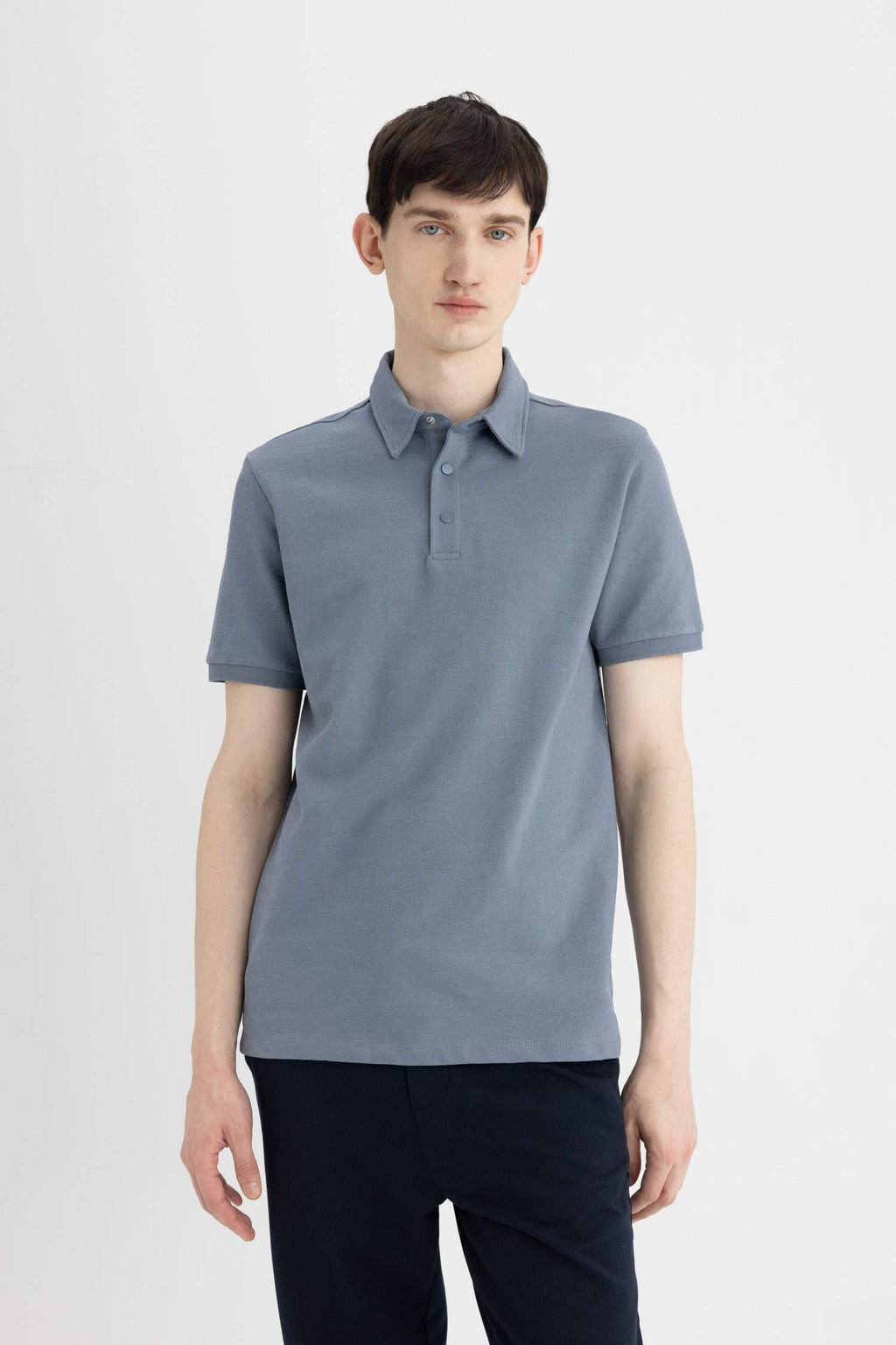 Slim Fit K?sa Kollu Polo Tisort - Defacto фото 6