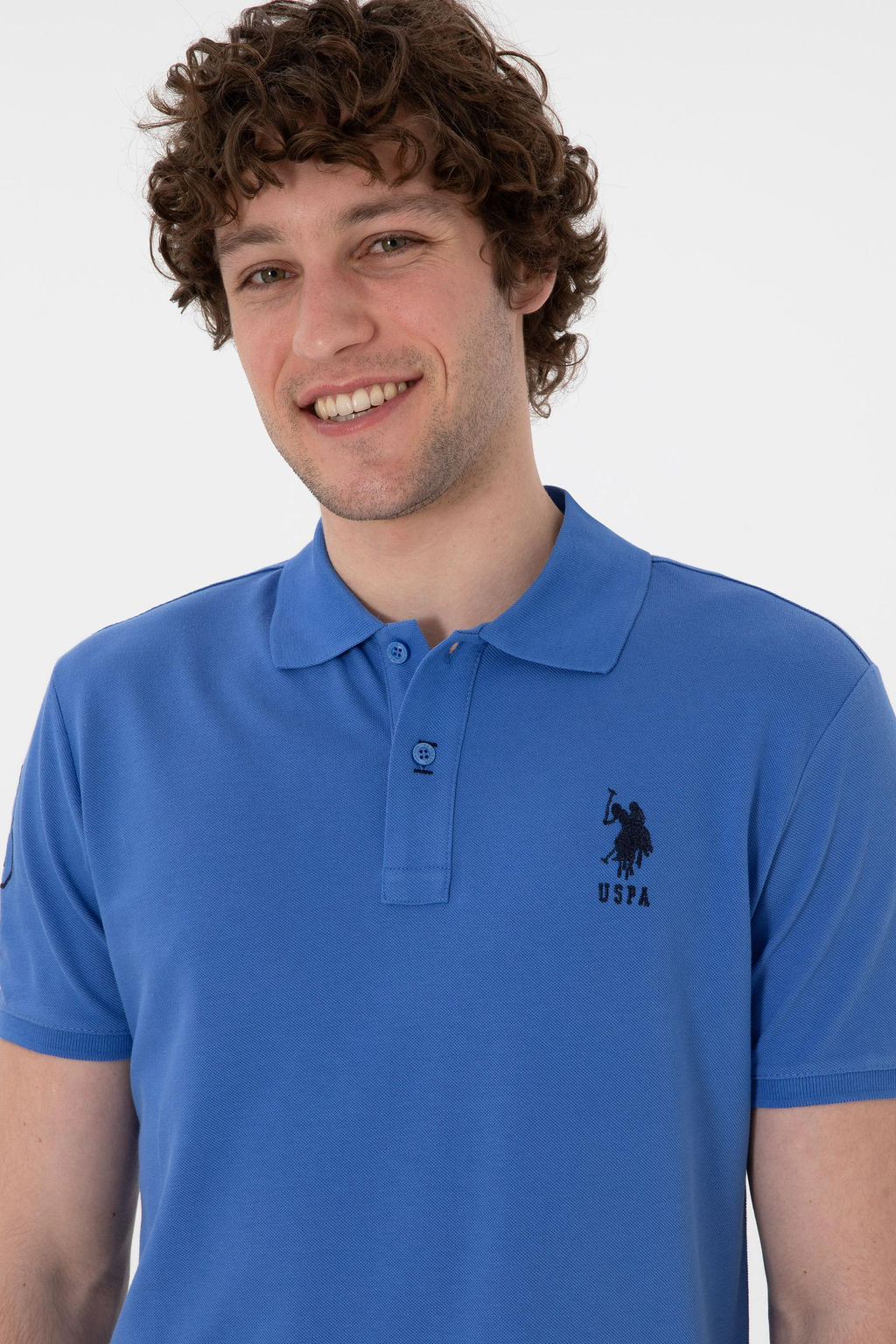 Erkek Slim Fit Polo Yaka _ndigo Basic Ti__rt Sepette S_rpriz _ndirim - U.s. polo assn фото 3