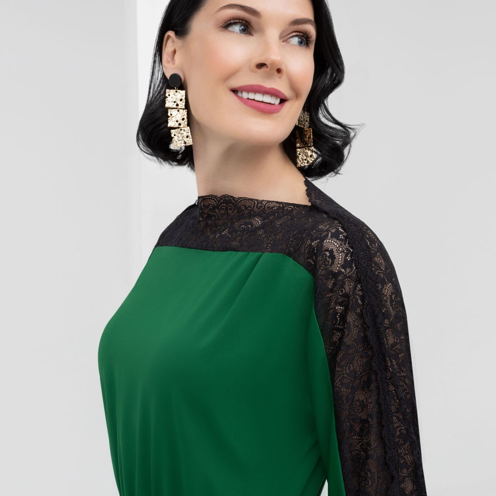 Платье Парижский десерт (изумруд с ремешком) - Charutti фото 9