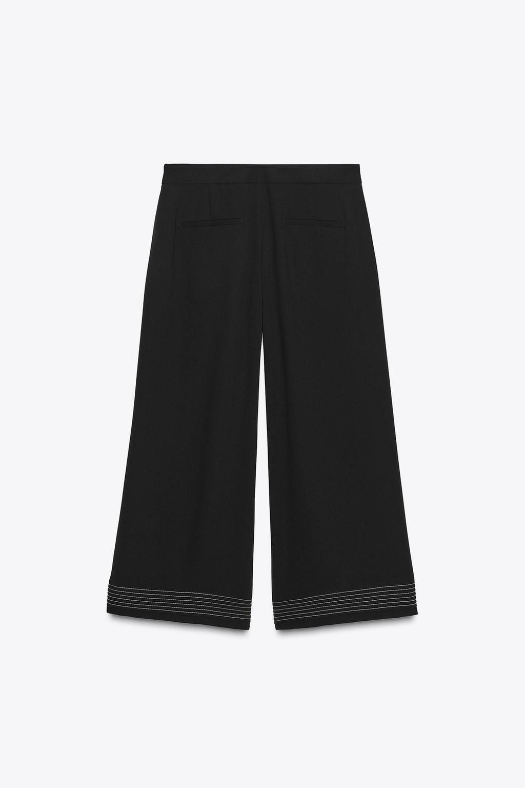 PLEATED HEM CULOTTE TROUSERS - Zara фото 8